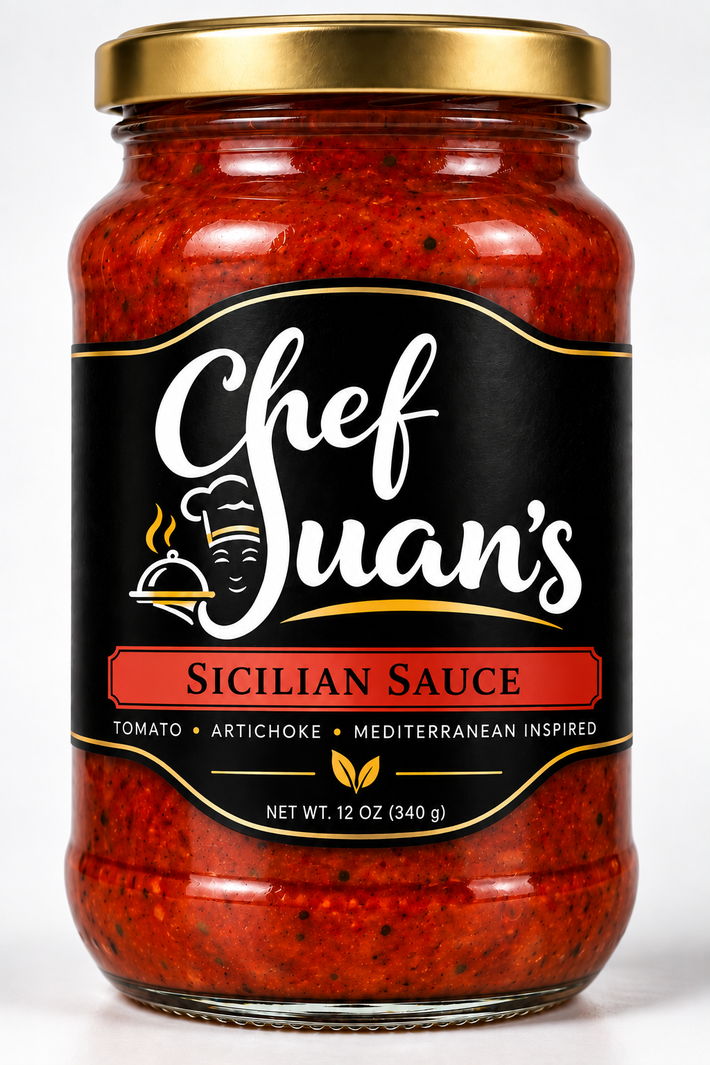 Chef Juan Sicilian Sauce with tomato and artichoke, 16 oz jar